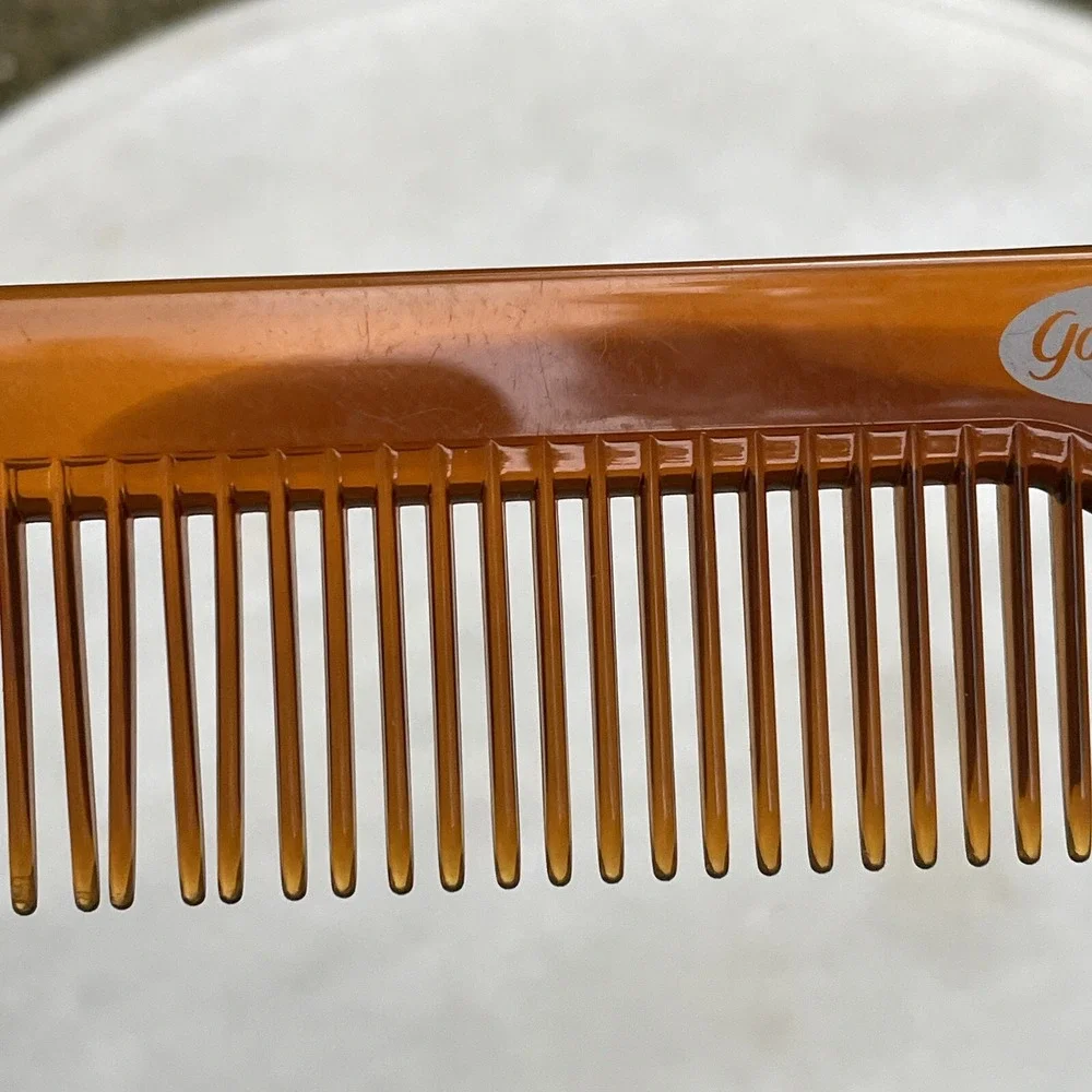 Vintage Comb Goody USA Faux Tortoise Shell‎ Brown Hair Styling Hong Kong Lot X 2